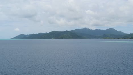 beautiful island of raiatea, society islands, french polynesia. left to right panning.