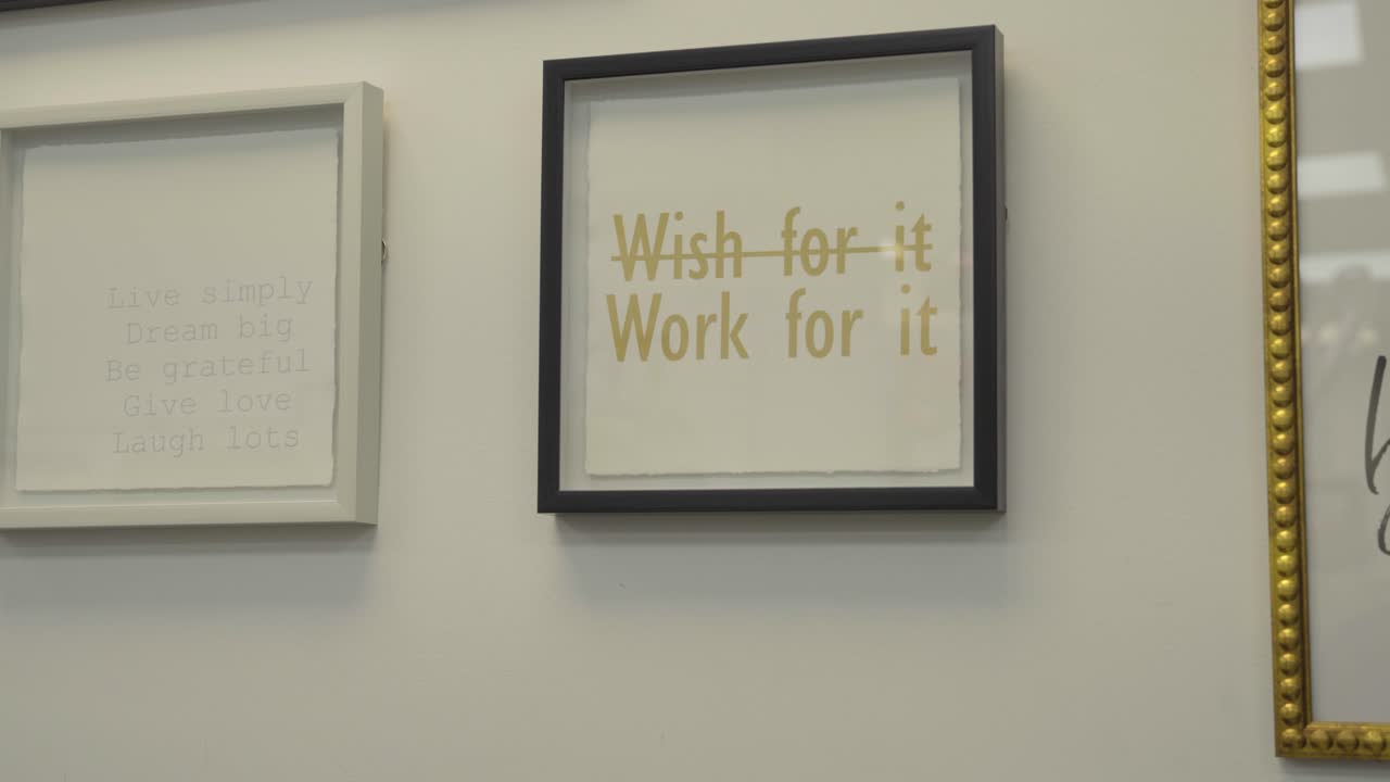 Work for it inspirational quote appears in cinematic shot