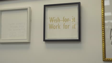 work for it inspirational quote appears in cinematic shot