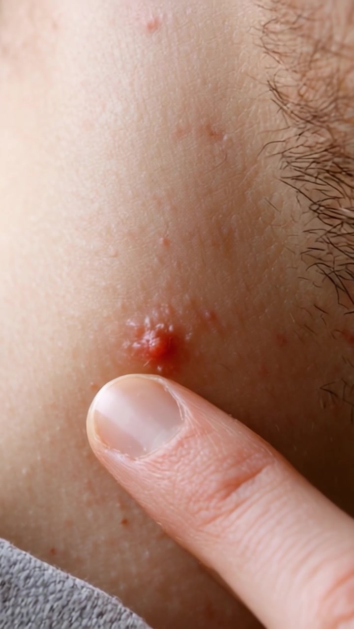 Examen de cerca de una imperfección de la piel: una visión clave de los problemas dermatológicos comunes y los tratamientos para el acné