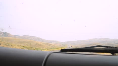 driving through the misty hills in south eastern south dakota in august, 2020.