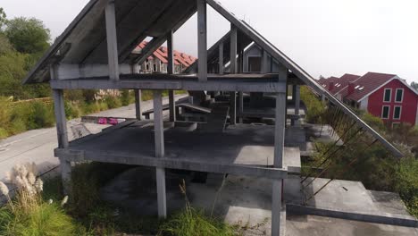 Aerial-View-Of-Unfinished-Houses-Construction