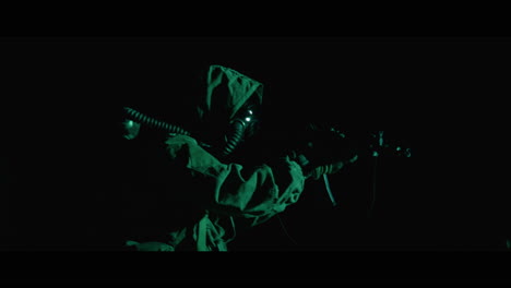 soldier in protective gear