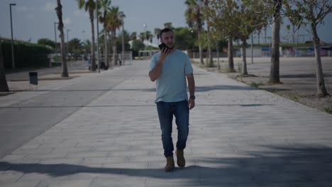 man walking on a city street