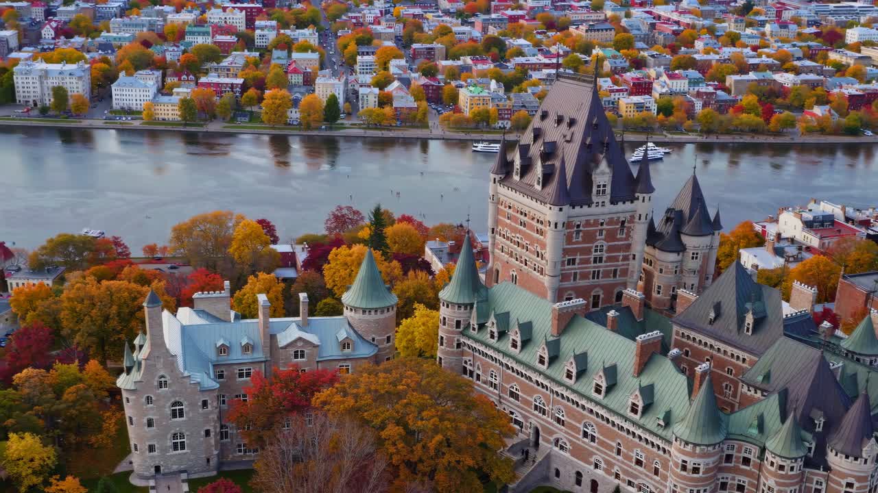Aerial View of Château Frontenac in Quebec City