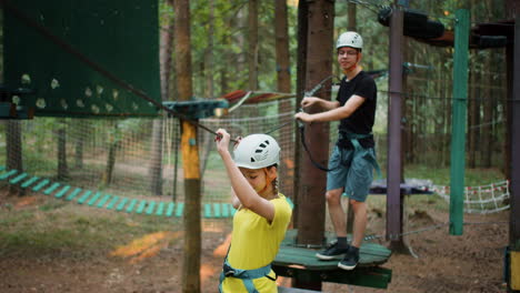 people at adventure park