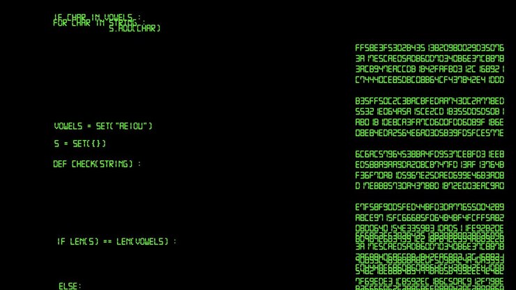 Animatie van datastromen Python en hex