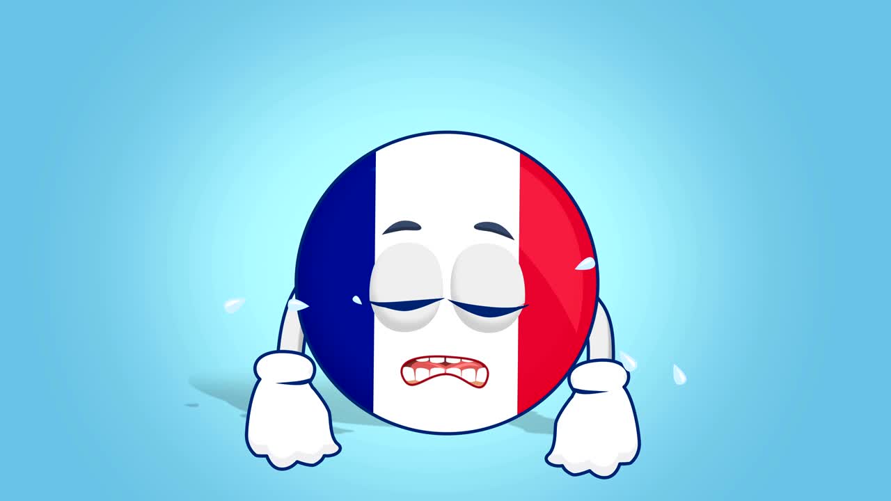 만화 아이콘 발 프랑스 얼굴 애니메이션과 함께 알파 매트