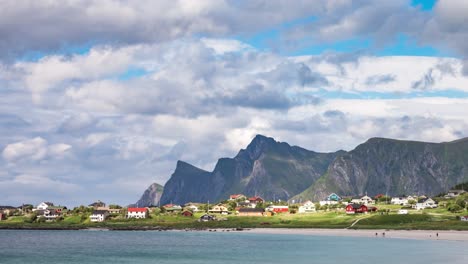 Timelapse-Archipiélago-De-Lofoten-Islas-Playa