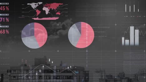 Animation-of-financial-data-processing-over-cityscape