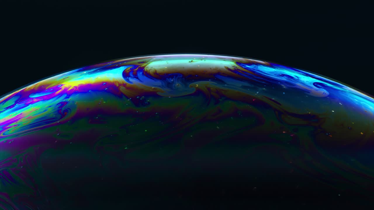 추상적인 iridescent 비누 거품