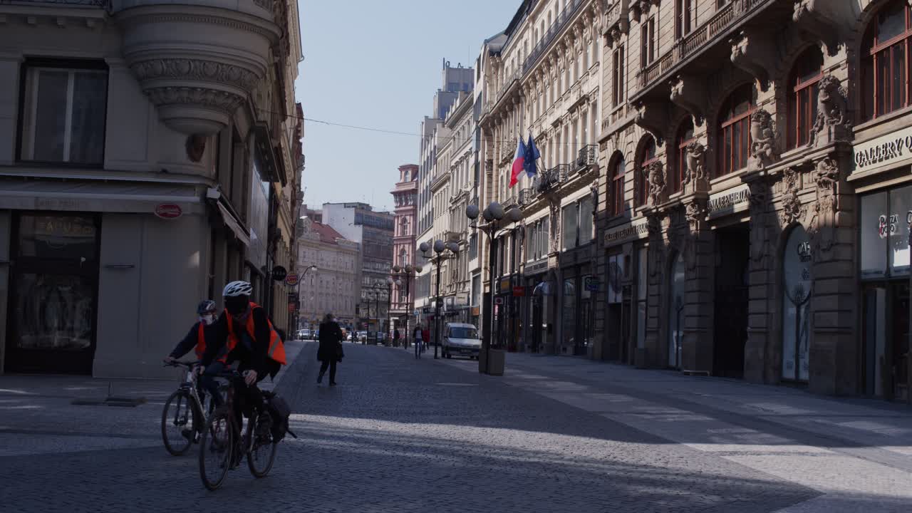 Covid-19 Coronavirus social adaptation, quarantine in Europe. State of emergency during viral infection. Touristic places empty.