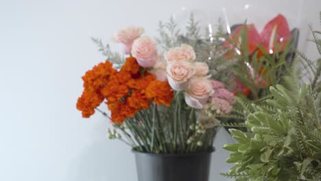 Greenery-and-other-bouquet-ingredients-on-standby-for-processing