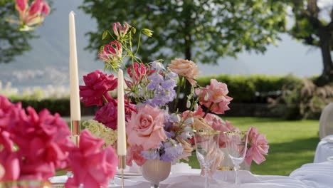 elegant outdoor wedding table setting