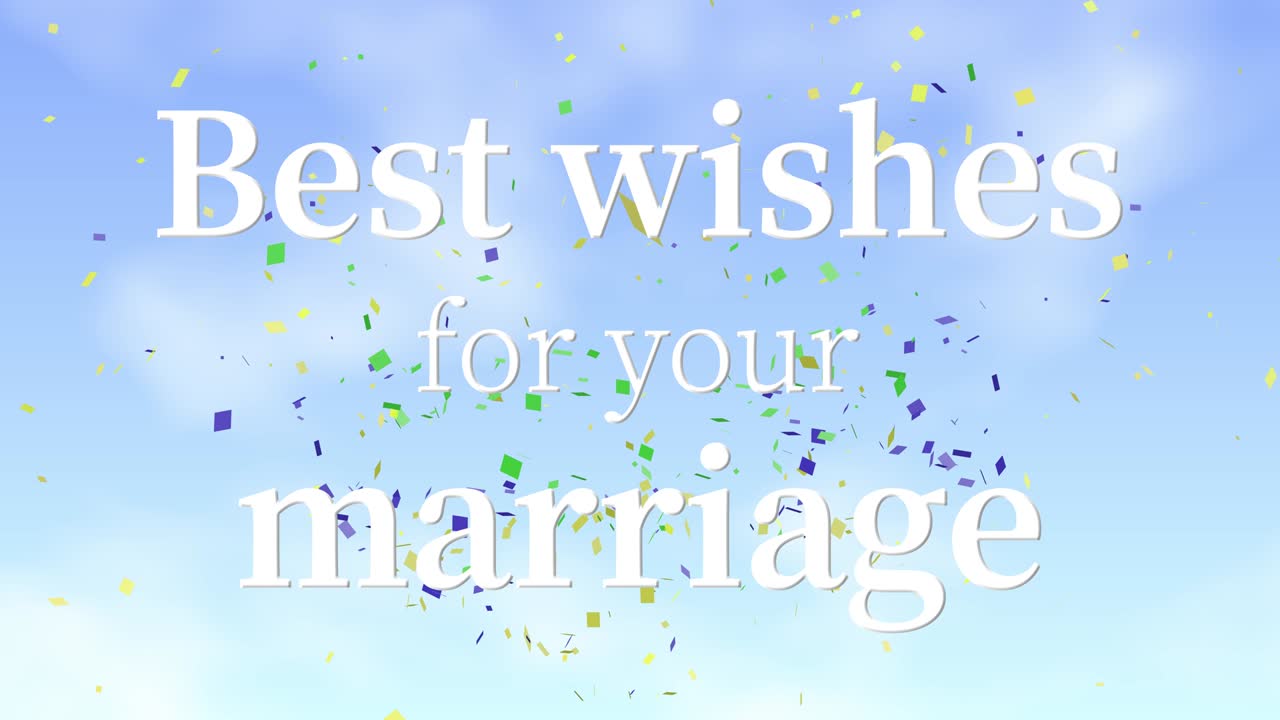당신의 결혼에 대한 가장 좋은 소원 문자 메시지 애니메이션 모션 그래픽