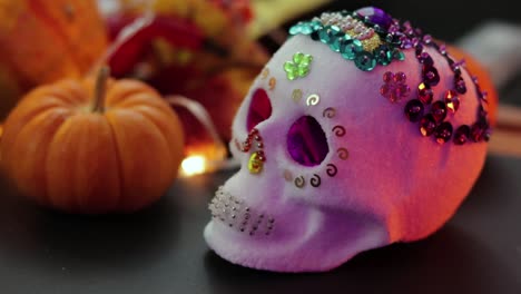 mexican sugar skull para ofrenda de día de muertos y halloween