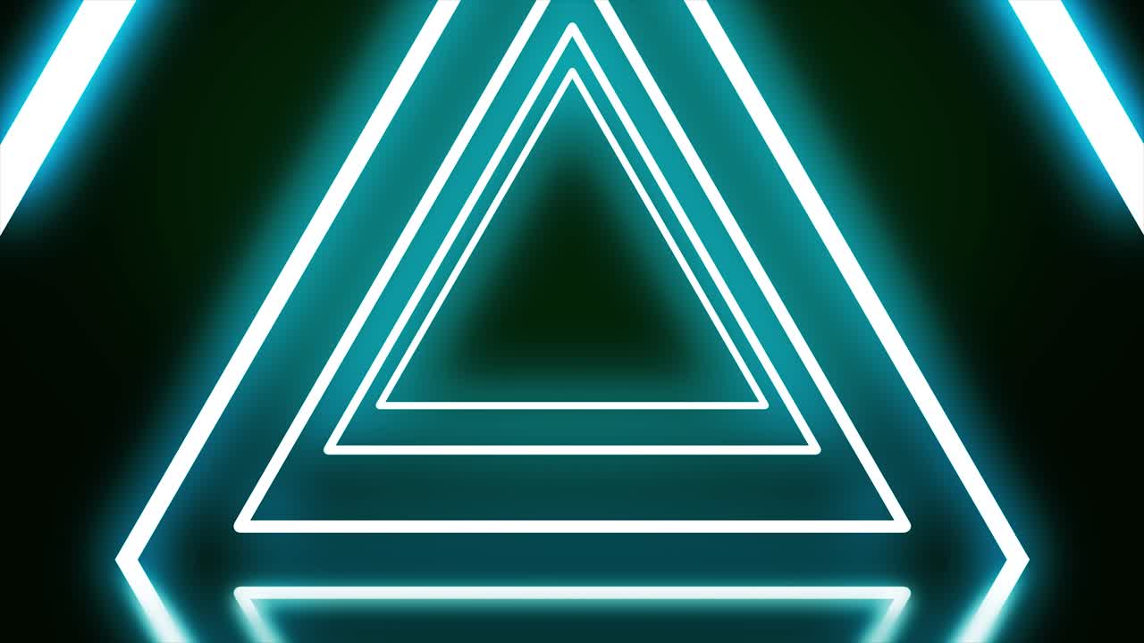 fondo del túnel de triángulo de neón