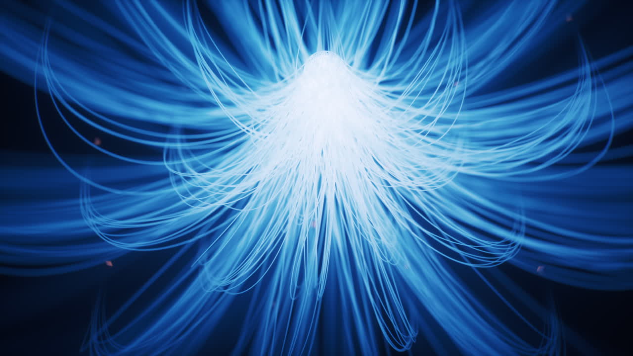 빛나는 네온 인 라인, 3d 렌더링