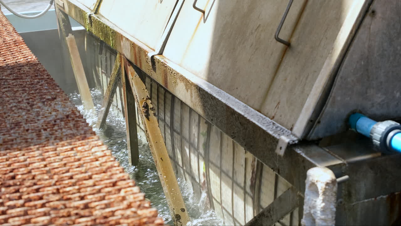 프에서 바다 물을 필터링하는 미세 mesh의 롤링 배럴 필터, 수산 농업