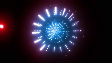 neon circle tunnel visuals
