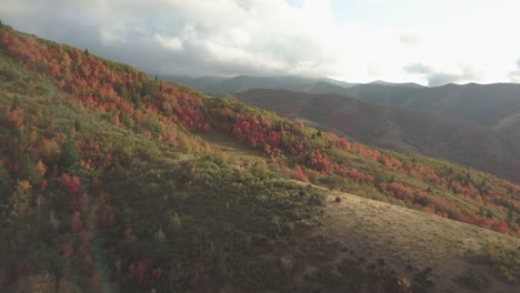 capturing beautiful utah mountains in the fall with aerial camera