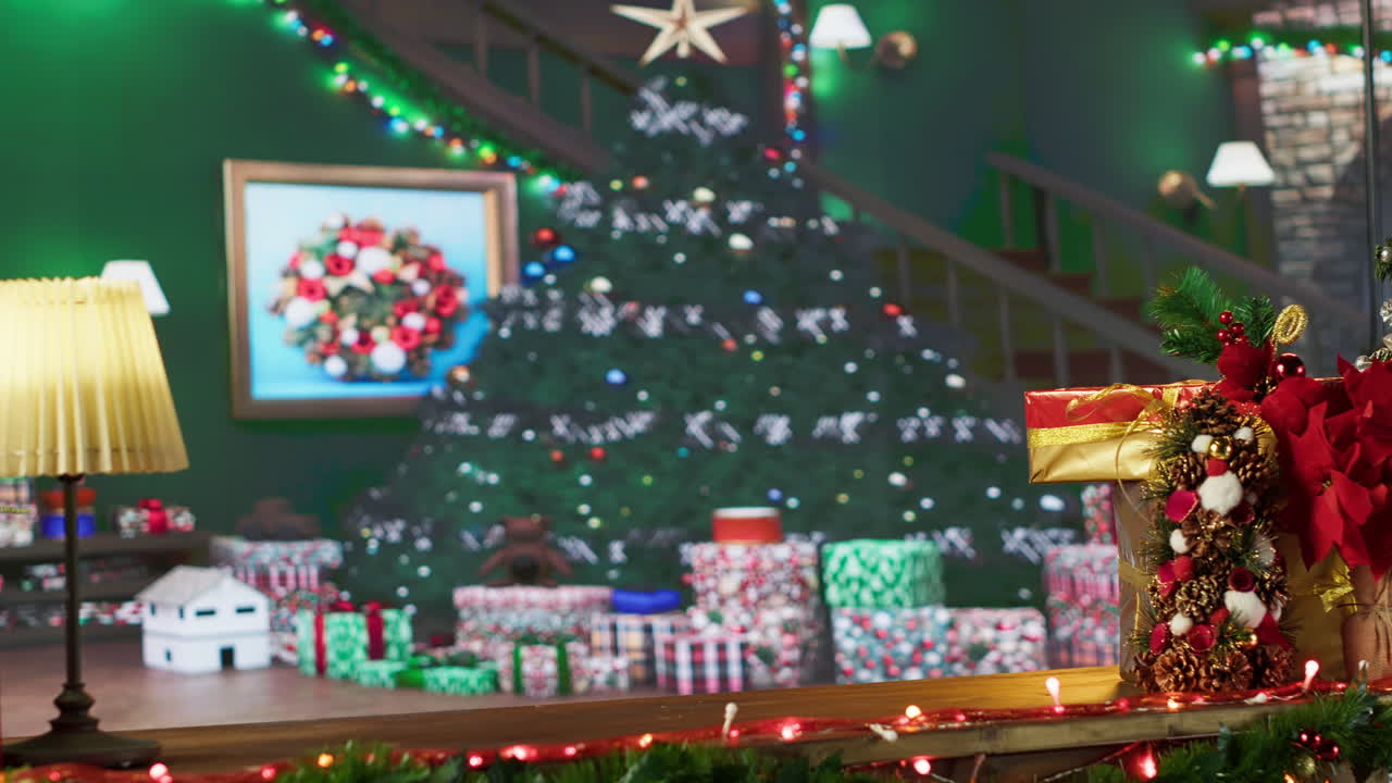 산타클로스가 그의 작업실에서