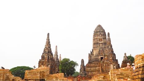 ancient temple structures in ayutthaya, thailand