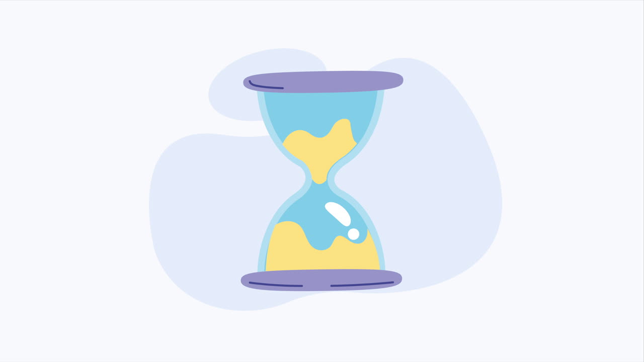 hourglass sand timer counter animation