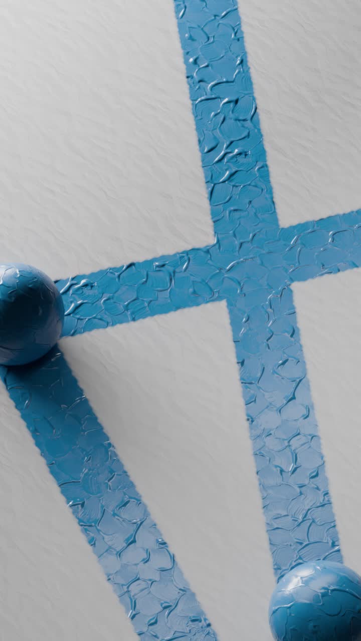 esfera azul y líneas arte abstracto