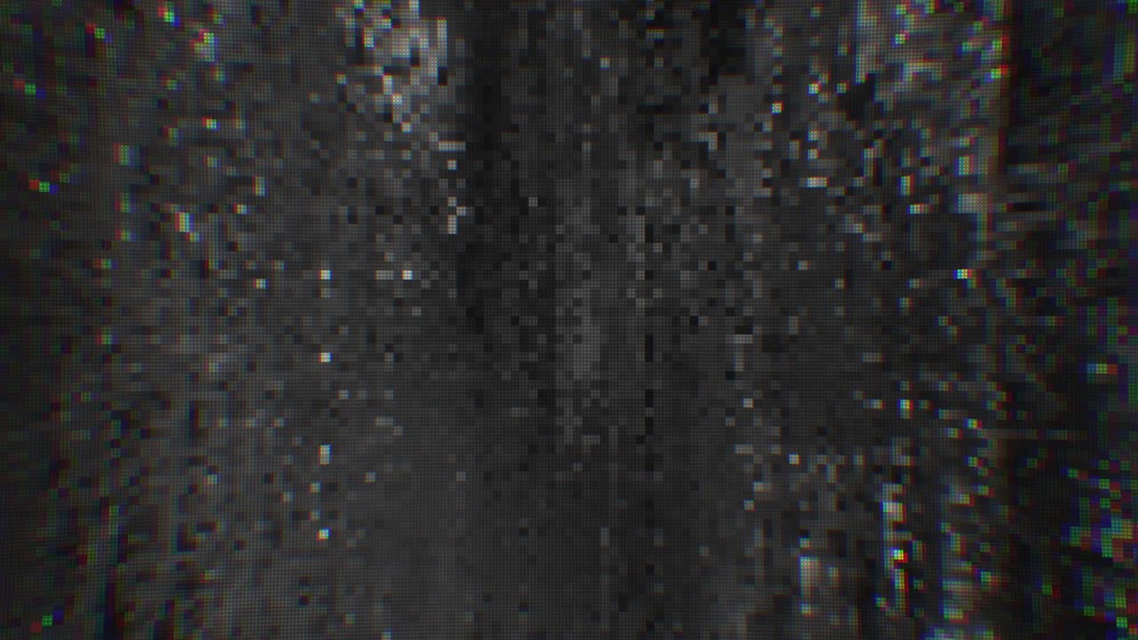 diseño único abstracto animación digital ruido de píxeles error de fallo daño de video