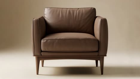 brown leather armchair