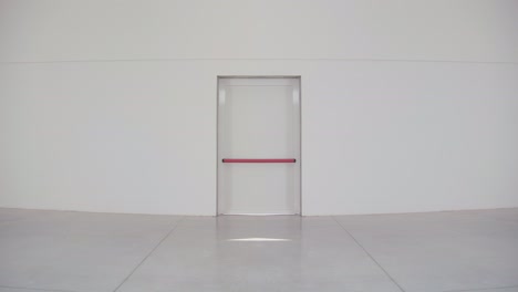 abstract exit door frontal view