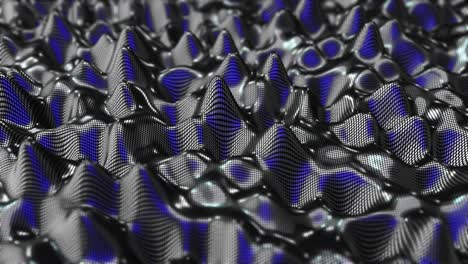 animated monochrome and blue geometric patterns in a loopable 3d abstract animation