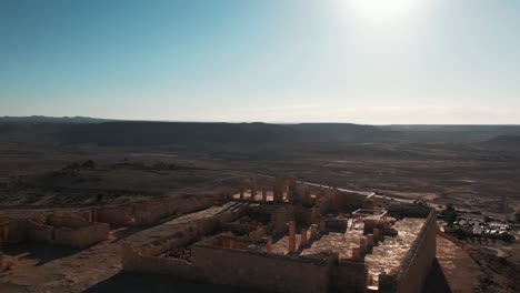 drone shot of avdat national park, israel