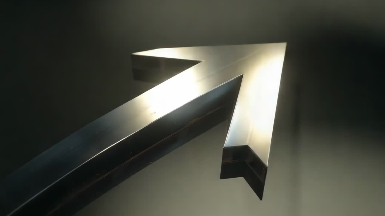 Metallic Arrow Symbol