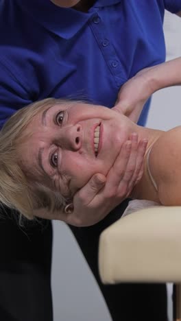 neck massage therapy session