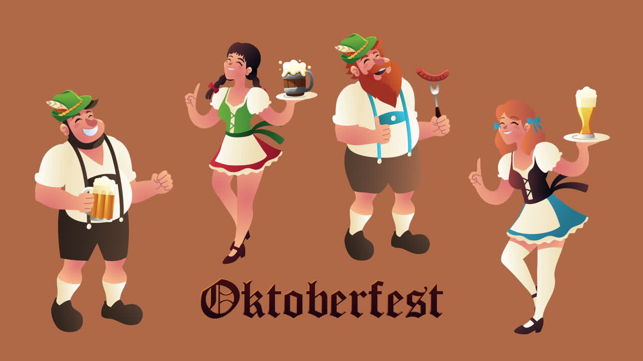 празднование oktoberfest письма с немецкими людьми