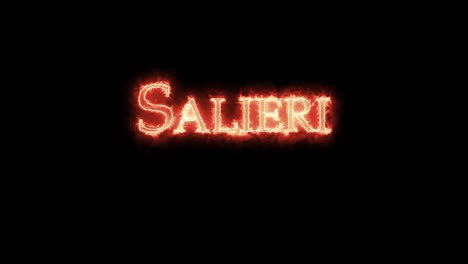 사리리 (salieri) 는 불로 쓰여진 루프입니다.