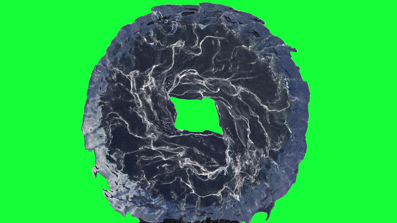 Abstract Circular Shapes on Green Screen