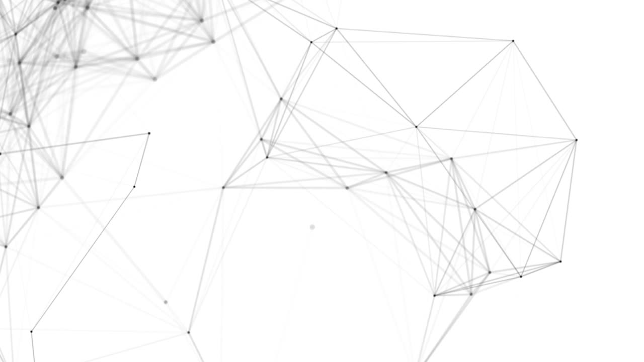 Plexus fantasy abstract technology. Abstract geometric background with moving lines, dots and triangles. Science. Medicine and technology. Loop animations