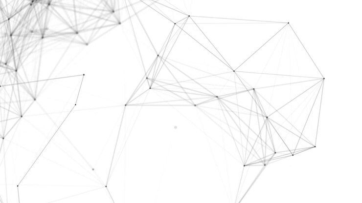Plexus fantasi abstrakt teknologi. Abstrakt geometrisk baggrund med bevægelige linjer, prikker og trekanter. Videnskab. Medicin og teknologi. Loop-animationer