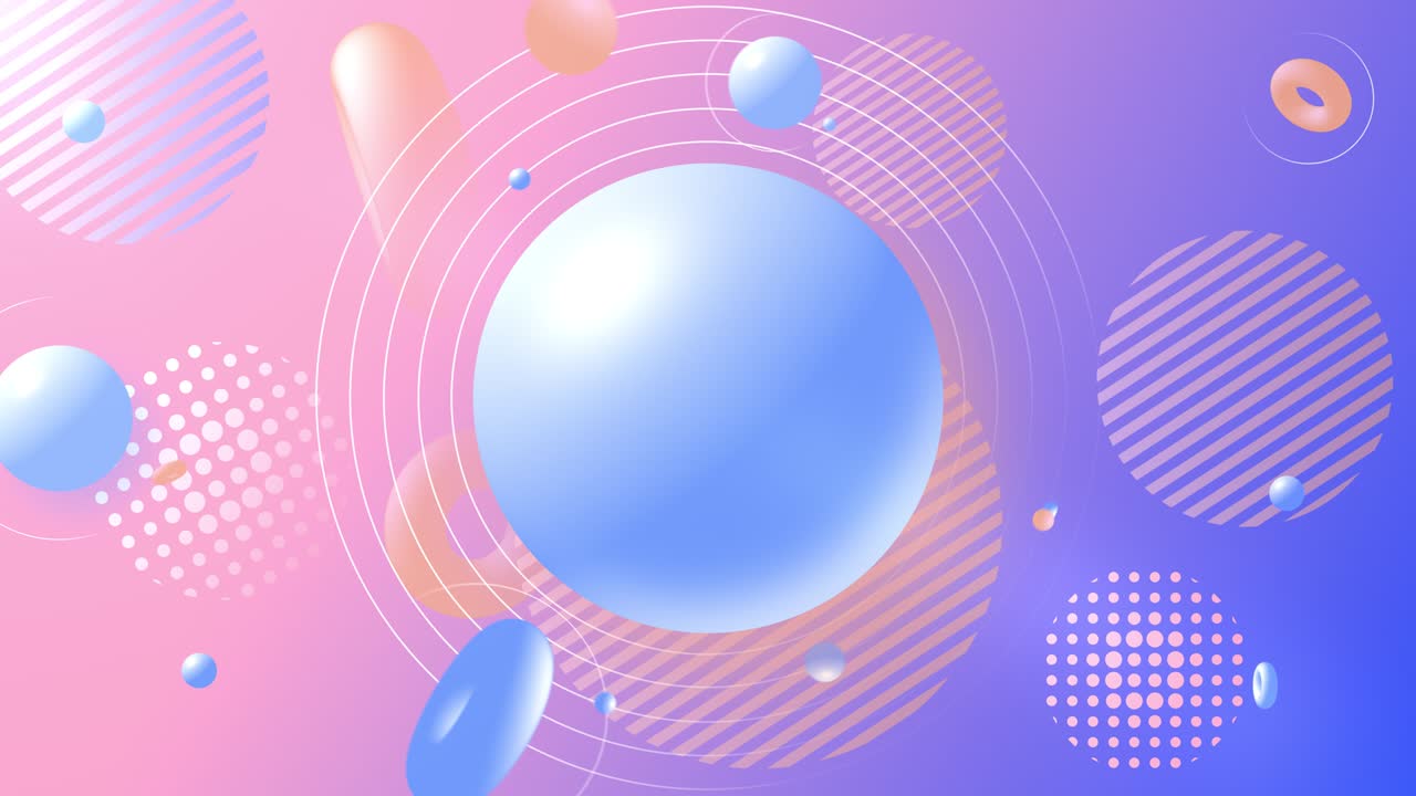 Abstract background with three-dimensional spheres. Loop.