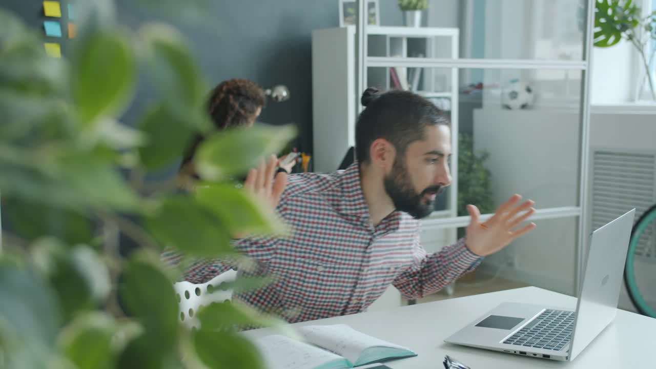 Coworkers at a modern office