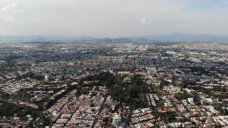 drone shot over the city. (guadalajara, jalisco, méxico)