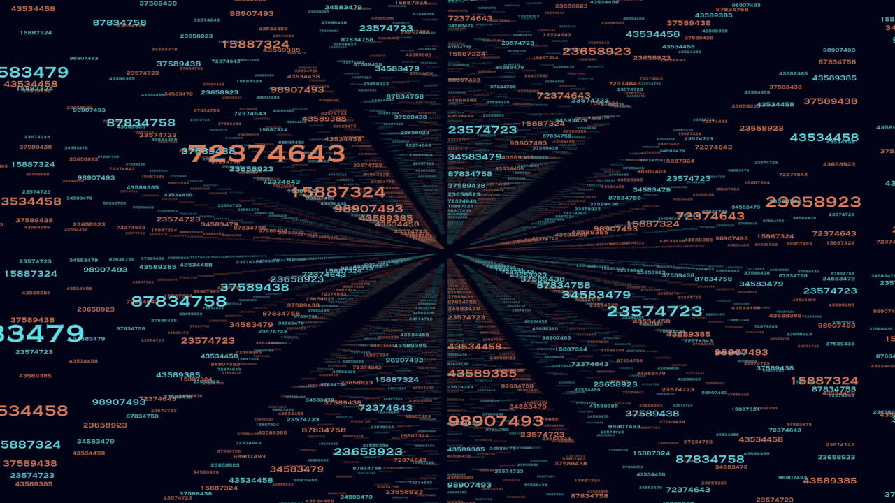 Colorful grid of numbers forms complex pattern