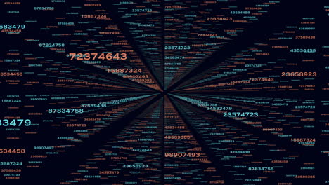 colorful grid of numbers forms complex pattern