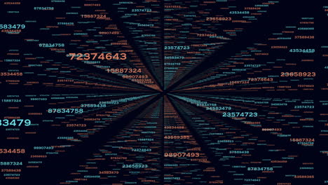 colorful grid of numbers forms complex pattern