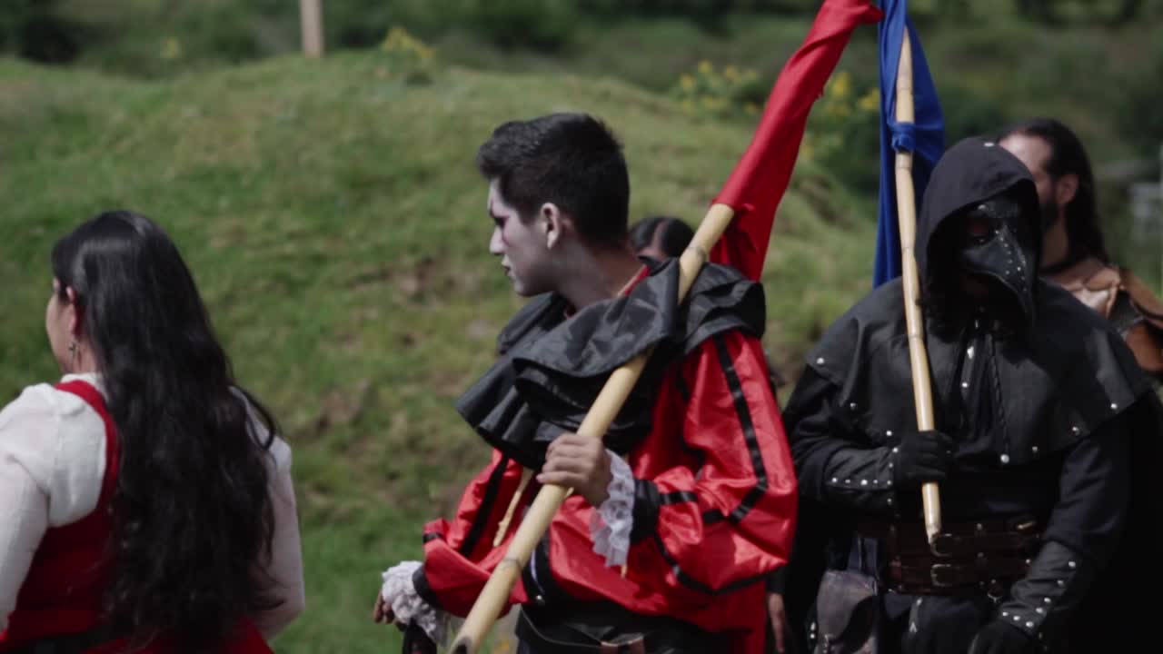 Medieval festival featuring costumed characters