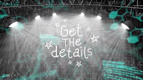 animation of get the details over spotlights and scientific data