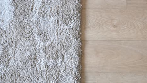 beige carpet on light wood floor